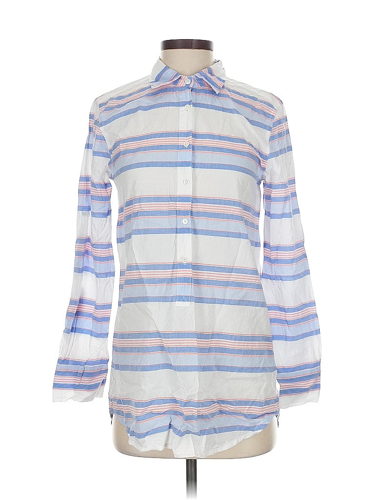 Pre-owned J.crew Factory Store Long Sleeve Button Down Shirt In Blue