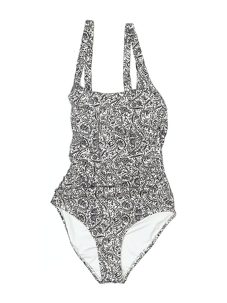 Pre-owned Athleta One Piece Swimsuit In Gray