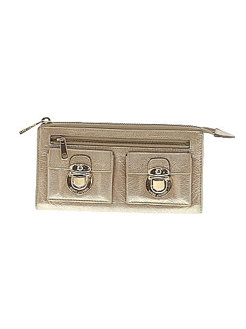 Marc Jacobs 100% Leather Gold Leather Wallet One size