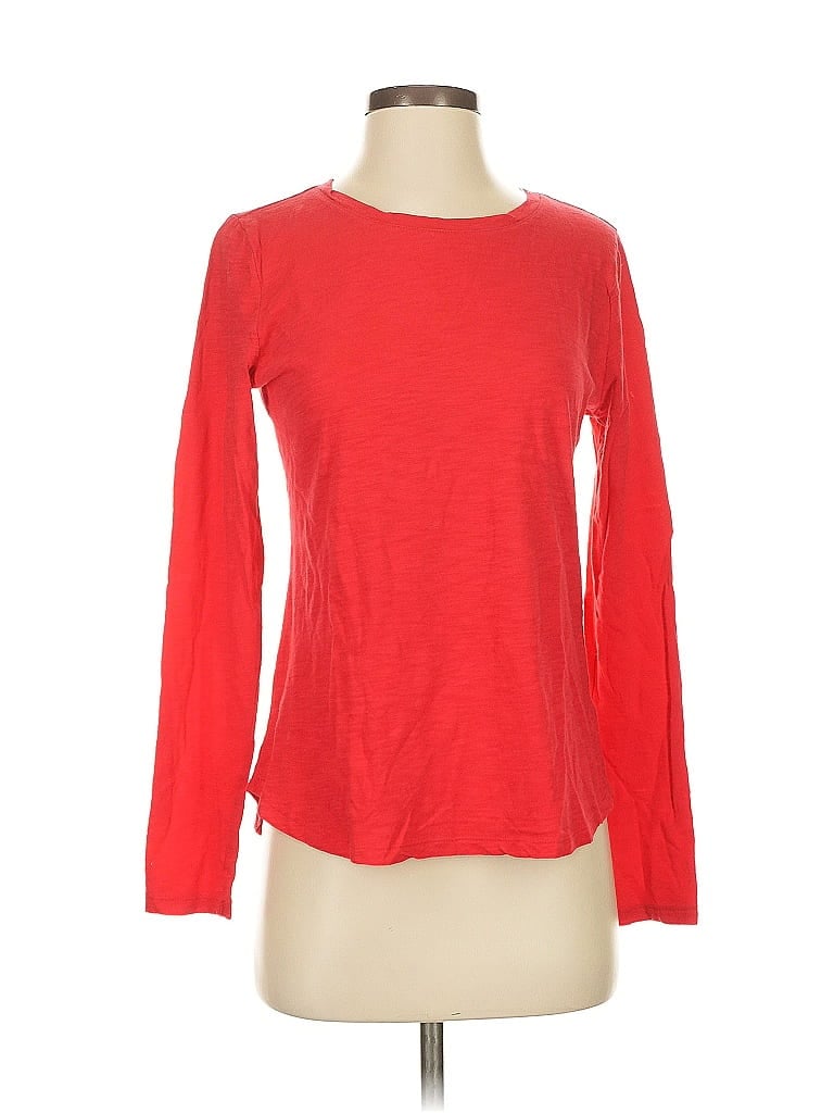 Pre-owned Old Navy Long Sleeve T-shirt In Red