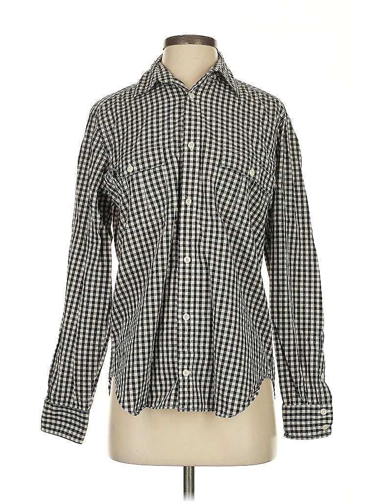 Pre-owned Assorted Brands Long Sleeve Button Down Shirt In Black