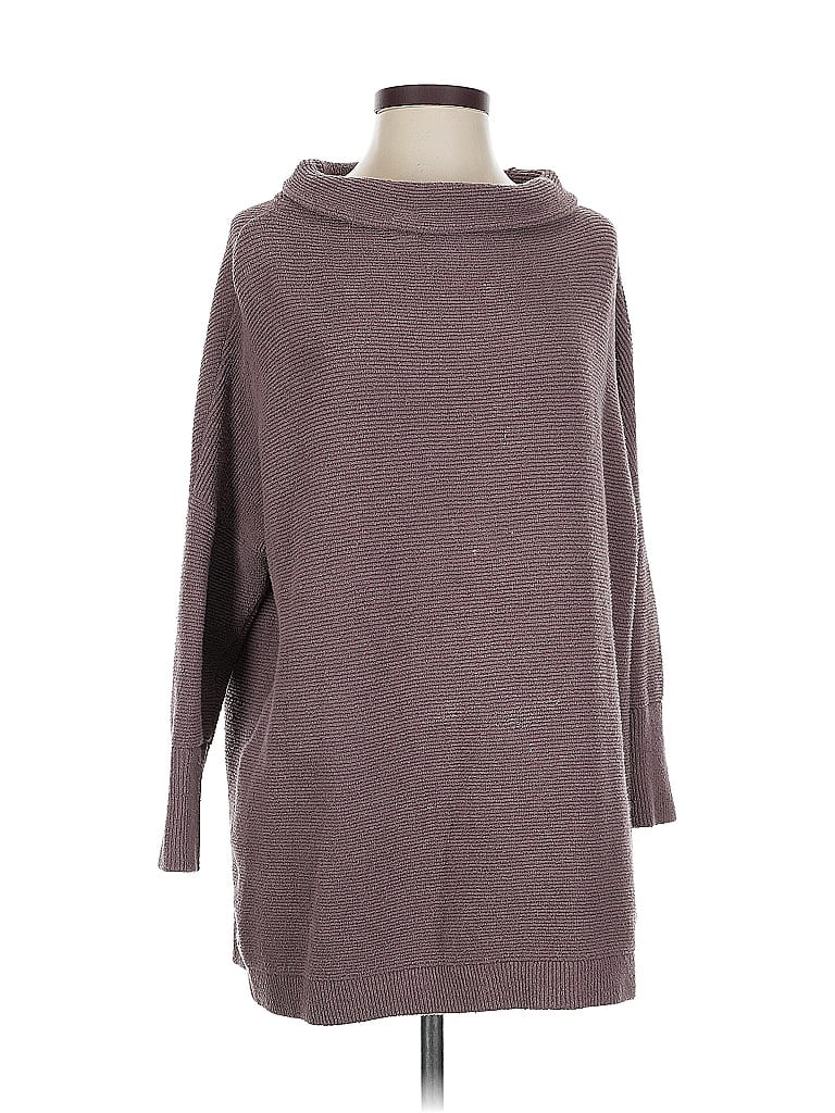Pre-owned Free People Turtleneck Sweater In Purple