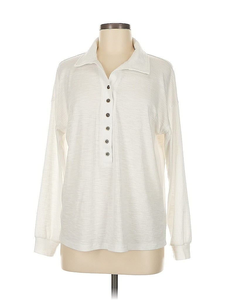 Pre-owned Fashion Long Sleeve Blouse In White