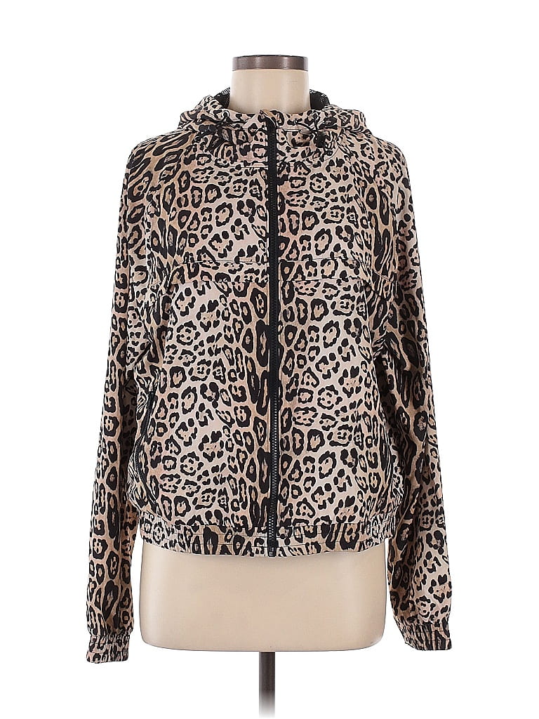 Onzie 100% Polyester Animal Print Gold Jacket Size Med - Lg - photo 1
