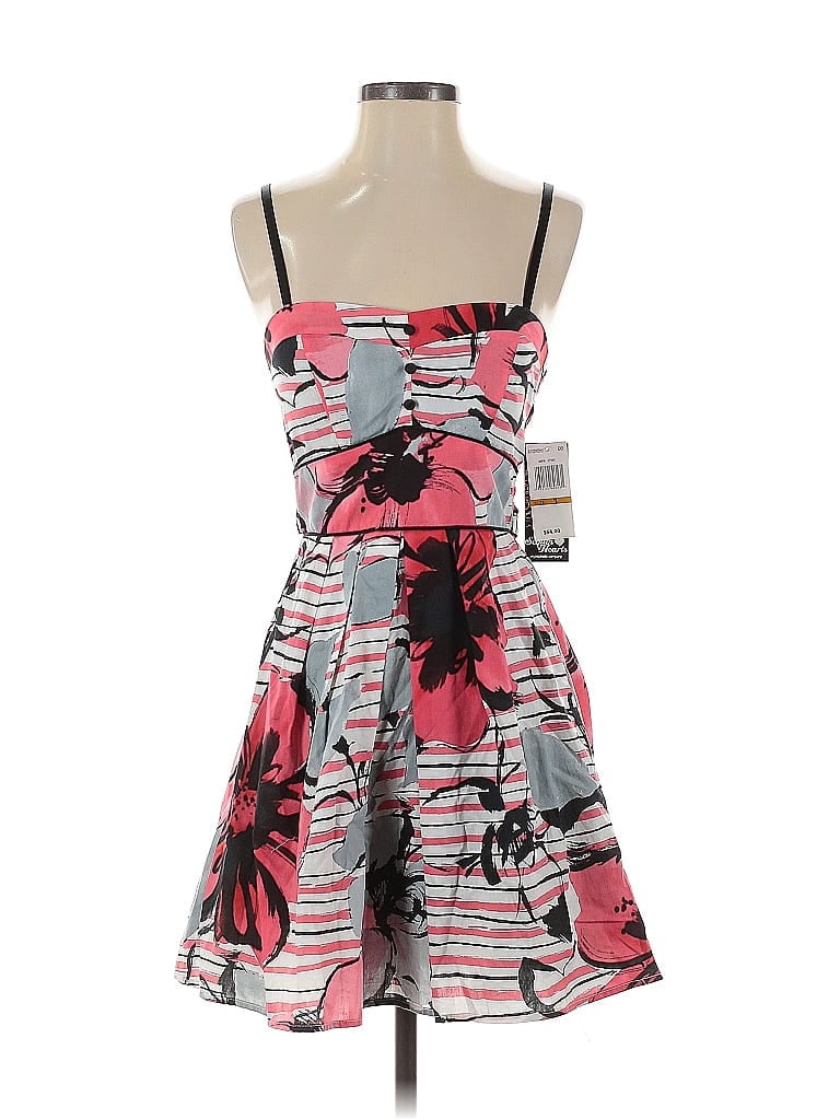 Sequin Hearts Cocktail Dress In Pink