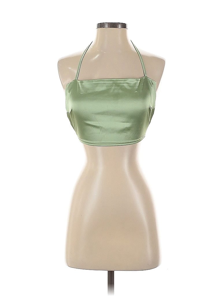 NASTY GAL INC. Pre-owned Halter Top Green Halter Neckline Tops