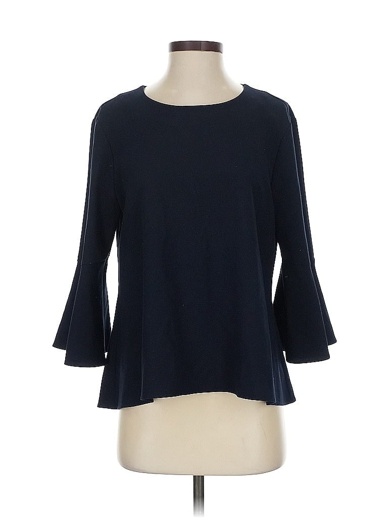Click to view more detailed imagery on our partner's website Pre-owned Ann Taylor 3/4 Sleeve Top Blue Boatneck Tops
