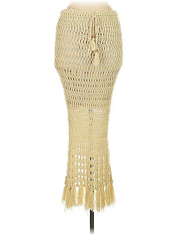 Mable 100% Acrylic Gold Casual Skirt Size M