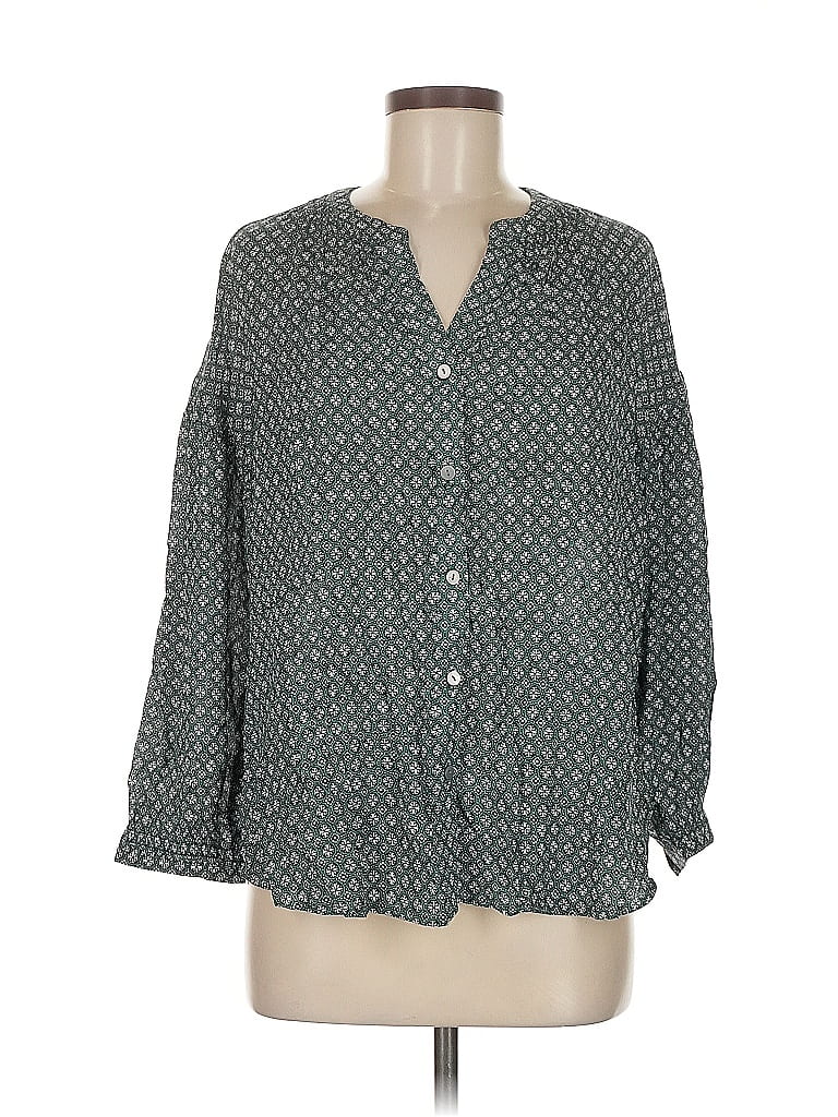 Click to view more detailed imagery on our partner's website Pre-owned Jjill 3/4 Sleeve Blouse In Green