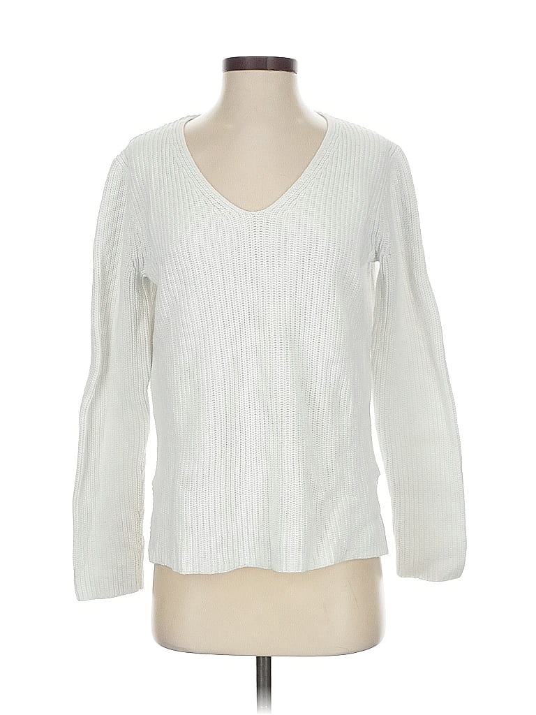 Pre-owned J.crew Mercantile Pullover Sweater In White