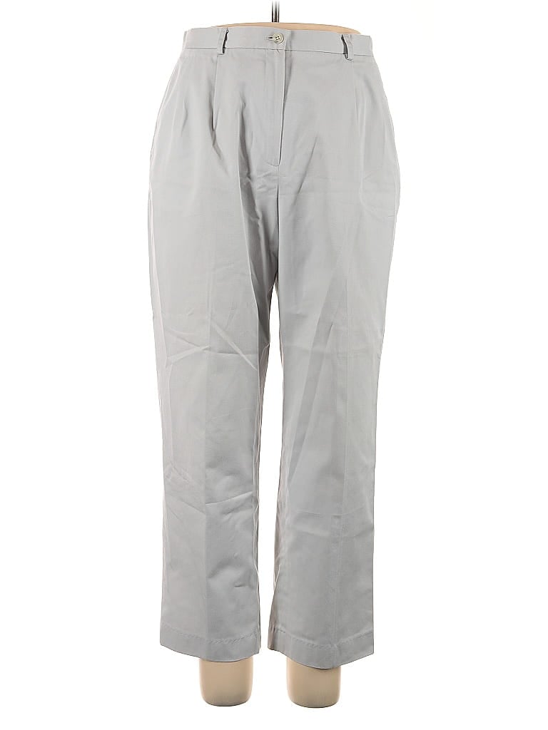 Pre-owned Lands' End Casual Pants In Gray