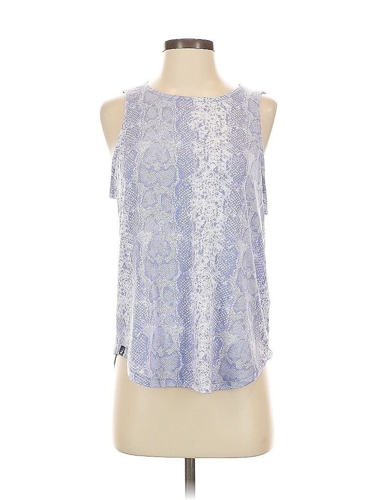 Pre-owned Glyder Tank Top Blue Halter Neckline Tops