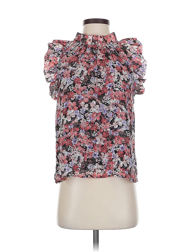 Pre-owned Vici Short Sleeve Blouse In Pink