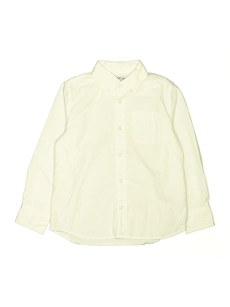 Click to view more detailed imagery on our partner's website Pre-owned Crewcuts Kids' Long Sleeve Button Down Shirt In White