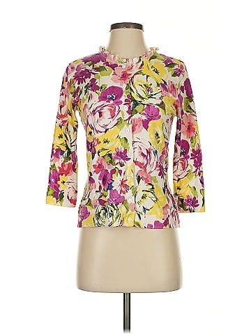 Carole Little 3/4 Sleeve Silk Top (view 1)