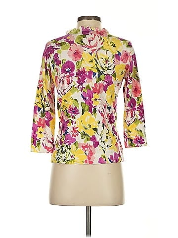 Carole Little 3/4 Sleeve Silk Top (view 2)
