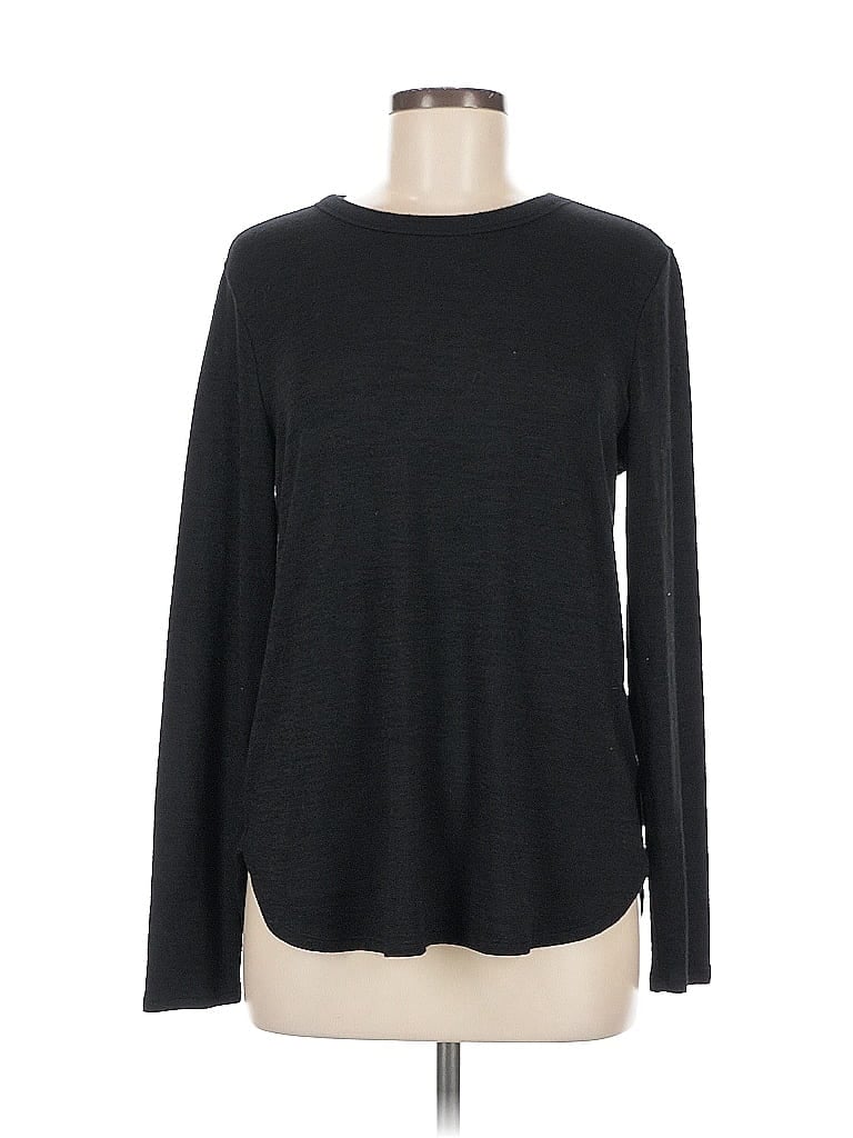 Pre-owned Banana Republic Long Sleeve T-shirt In Black