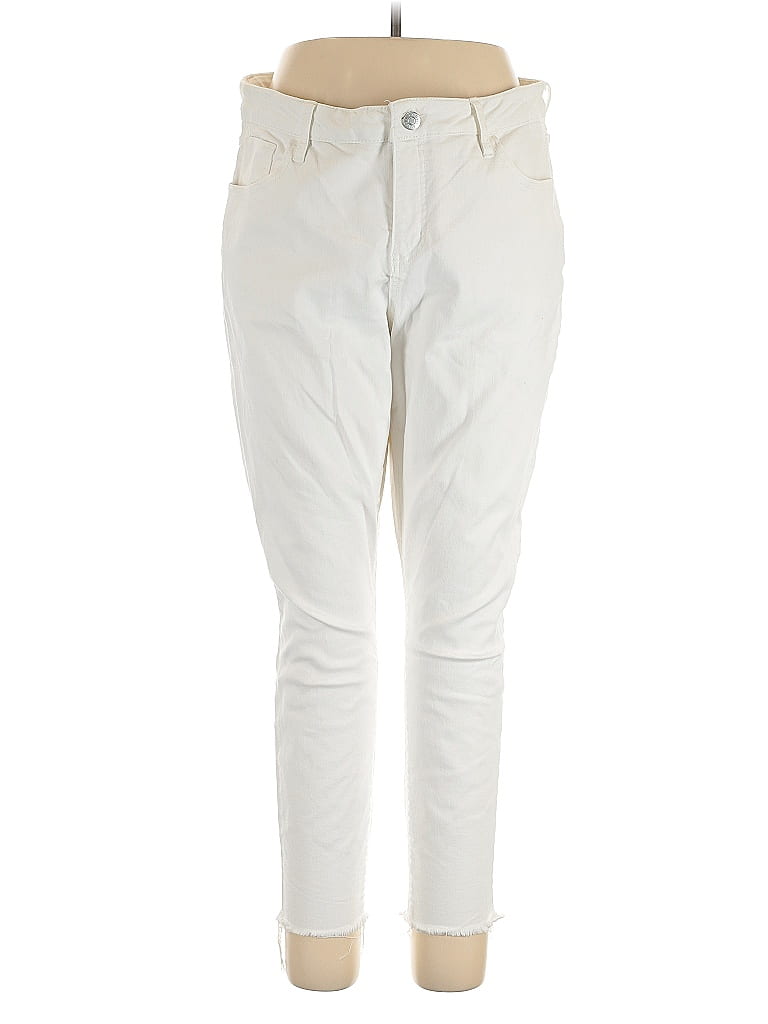 Jeans Vintage St. John Signature - Taille 16 - Coupe Droite Blanche - Occasion Très Bon état
