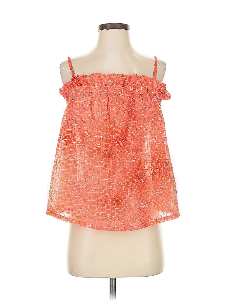 Pre-owned Maeve Sleeveless Blouse In Orange