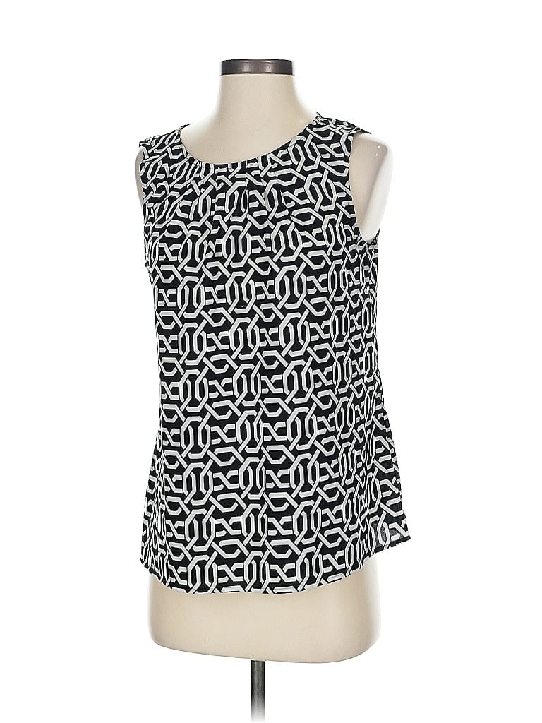 Pre-owned 9&co. Tank Top Black Square Neckline Tops