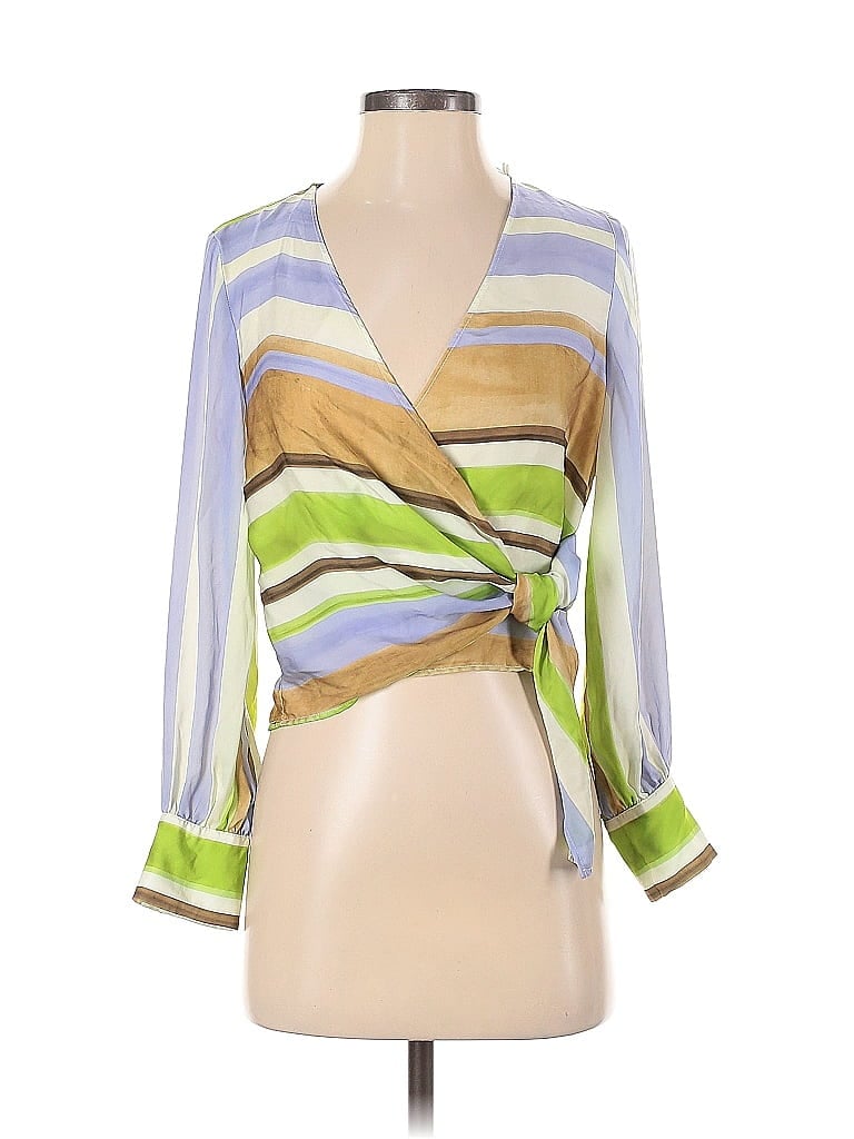 Click to view more detailed imagery on our partner's website Pre-owned Zara 3/4 Sleeve Blouse In Purple