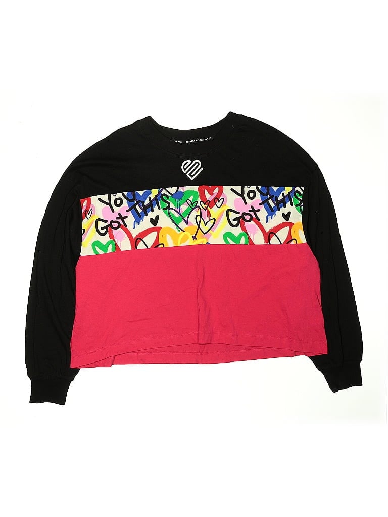 Pre-owned Justice Kids' Sweatshirt In Black
