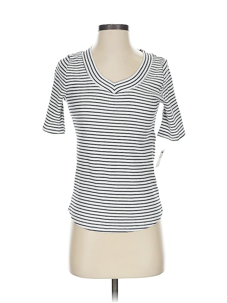 Pre-owned Talbots Short Sleeve T-shirt In White