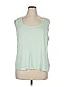 XCVI 100% Rayon Green Sleeveless T-Shirt Size 1X - photo 1