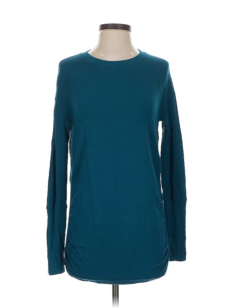 Pre-owned Athleta Long Sleeve T-shirt In Blue