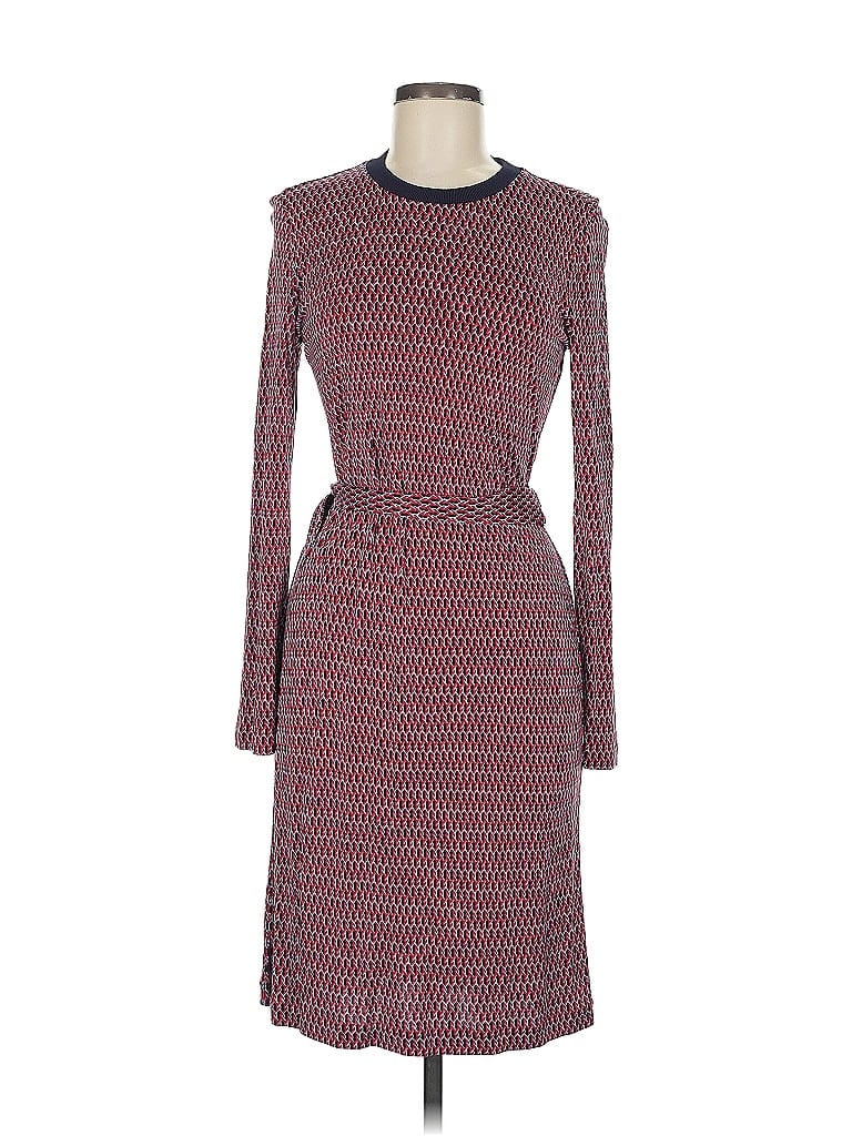 Pre-owned Tory Burch Casual Dress In Burgundy