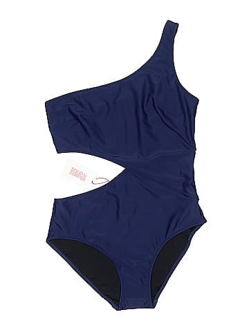 Solid & Striped One Piece Swimsuit (view 1)