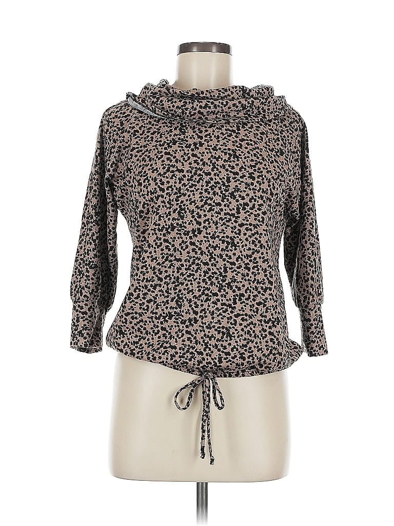 Pre-owned Adrienne Vittadini 3/4 Sleeve Blouse In Brown