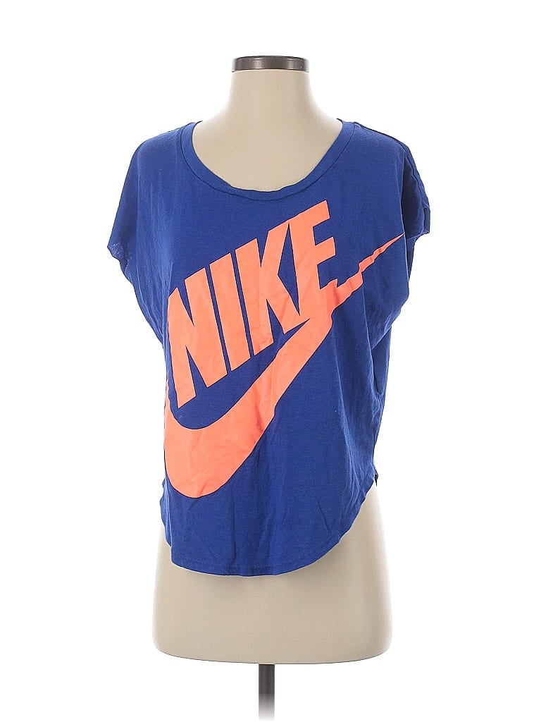 Pre-owned Nike Short Sleeve T-shirt In Blue