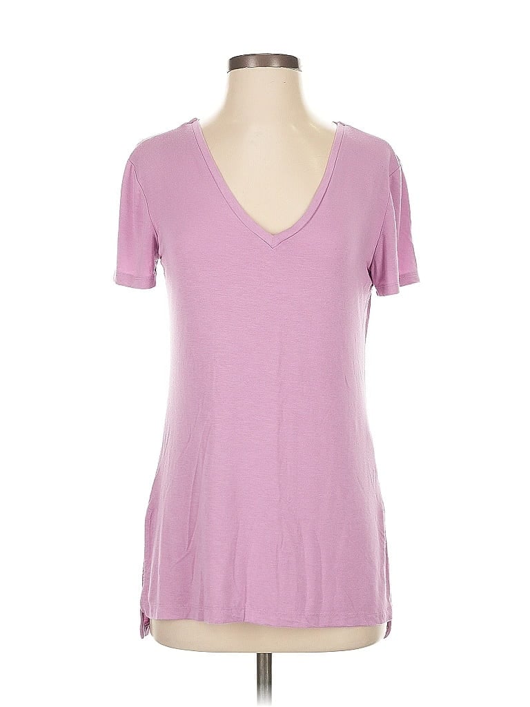 Pre-owned Halogen Short Sleeve T-shirt In Purple