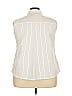Agnes Orinda 100% Polyester Stripes Ivory Sleeveless Blouse Size 3X - photo 2