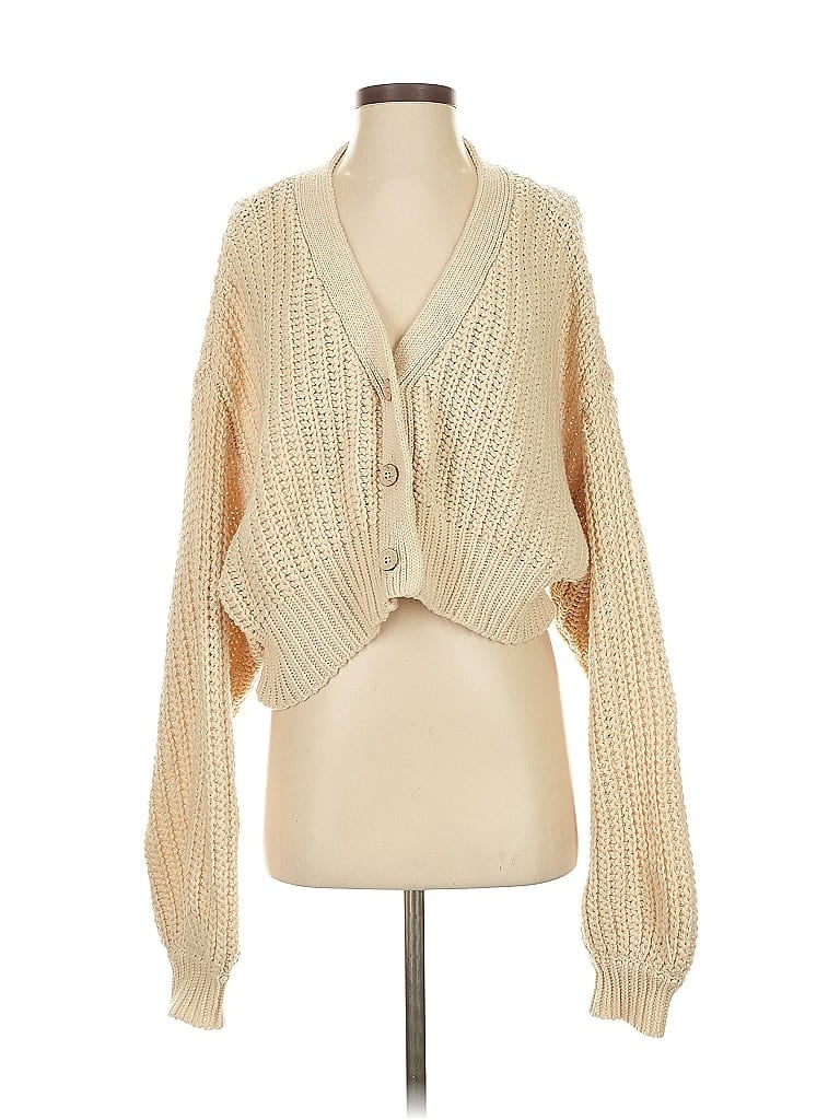 Pre-owned Roxy Cardigan Sweater In White