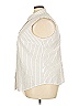 Agnes Orinda 100% Polyester Stripes Ivory Sleeveless Blouse Size 3X - photo 4