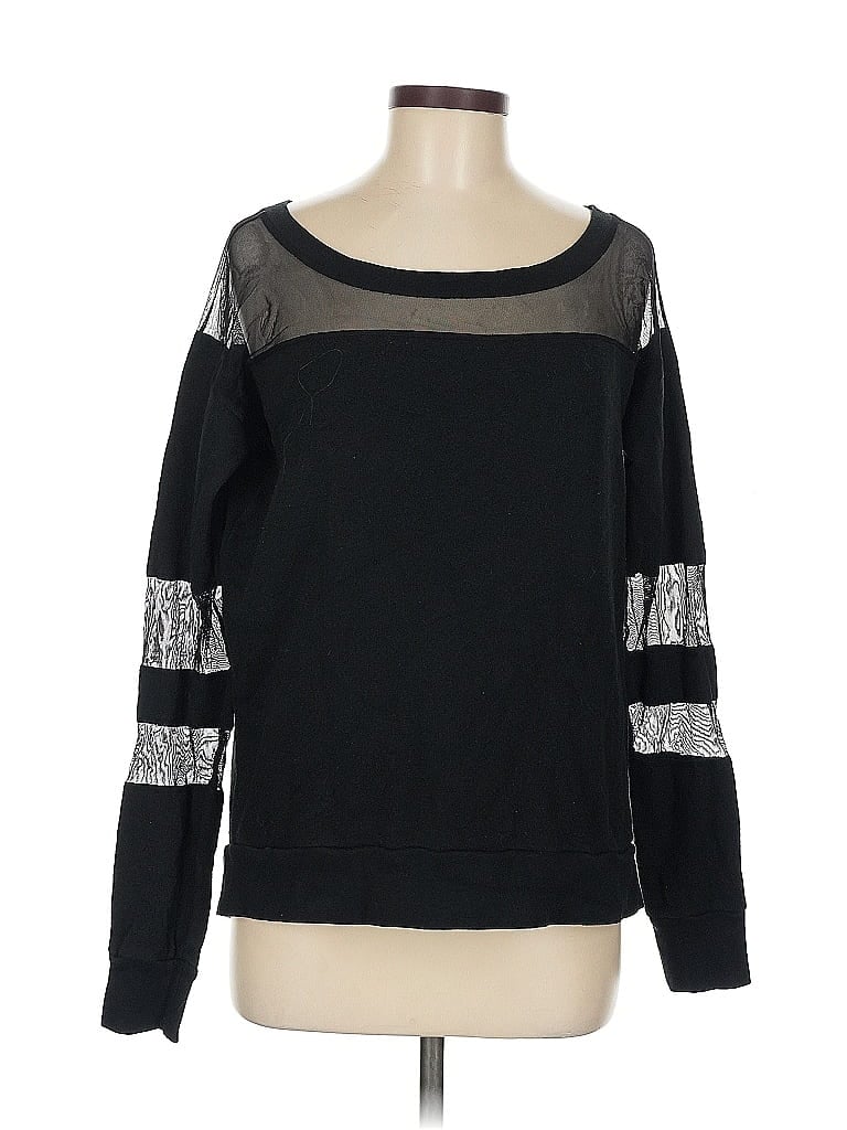 Pre-owned Pam & Gela Pullover Sweater In Black
