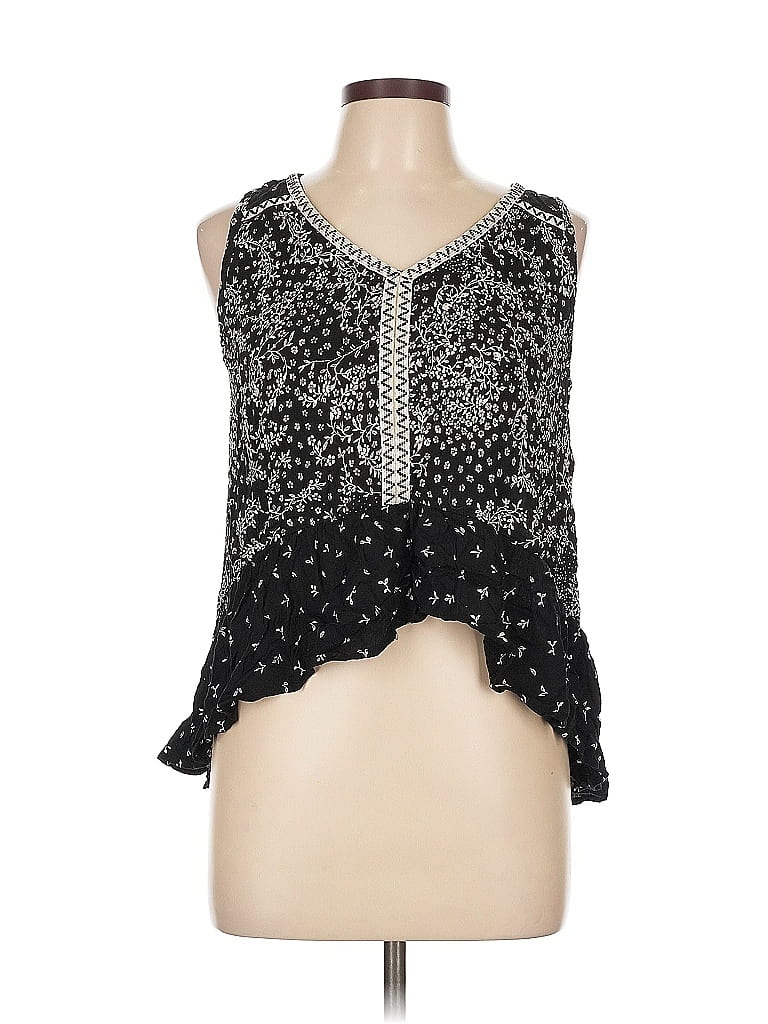 Pre-owned Patrons Of Peace Sleeveless Blouse In Black