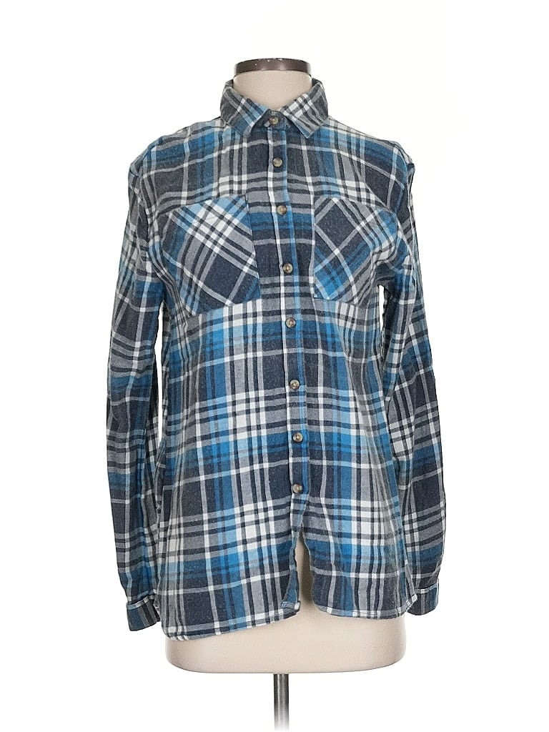 Pre-owned Passport Long Sleeve Button Down Shirt In Blue