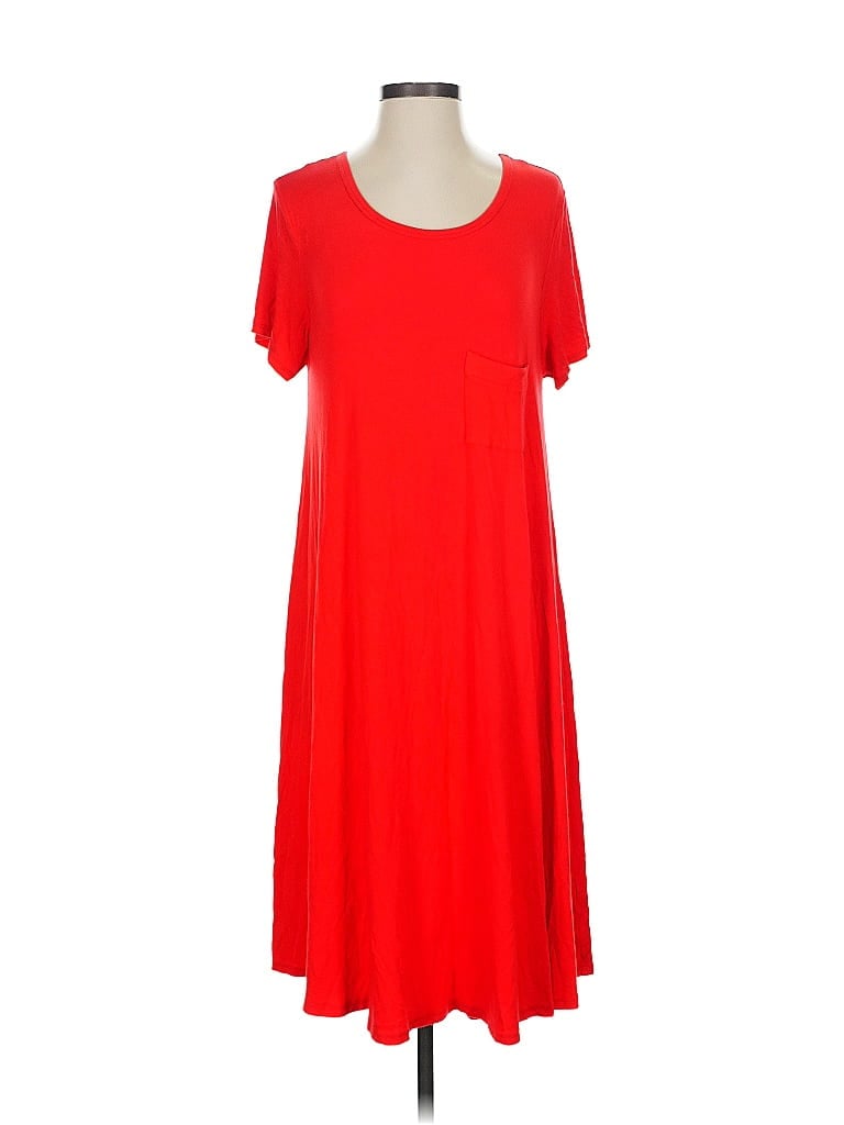 Pre-owned Lularoe Casual Dress In Red