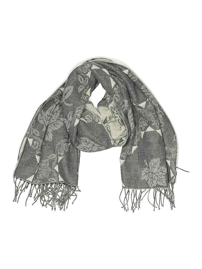 Pre-owned Assorted Brands Scarf In Gray