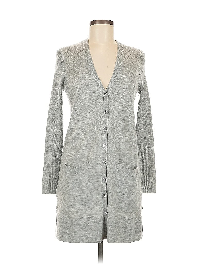 Pre-owned Ann Taylor Loft Cardigan Sweater In Gray
