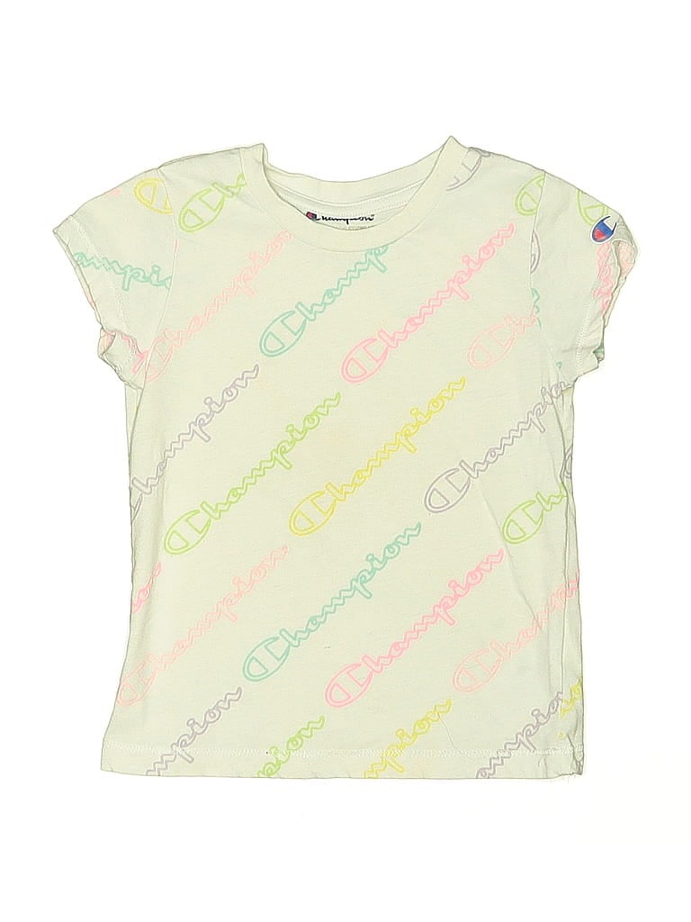 Pre-owned Champion Kids' Short Sleeve Top Green Crew Neck Tops