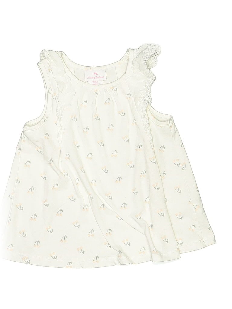 Pre-owned Tommy Bahama Kids' Sleeveless T-shirt In White