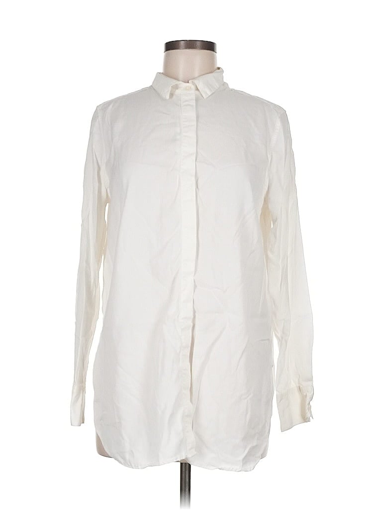 Pre-owned Banana Republic Long Sleeve Button Down Shirt In White