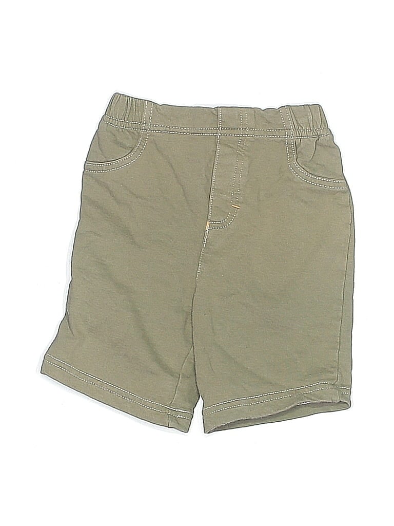 Kids Play 100% Cotton Solid Green Khaki Shorts Size 6-9 mo - photo 1