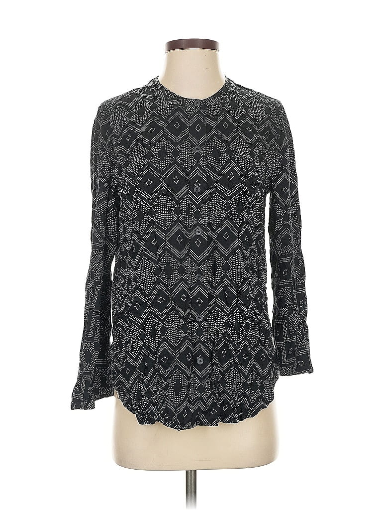 Banana Republic Factory Store Long Sleeve Blouse In Black