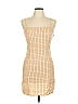 Billabong Checkered-gingham Tan Cocktail Dress Size L - photo 1