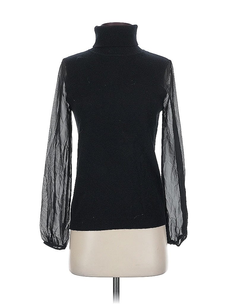 Sofia Cashmere 100% Cashmere Black Cashmere Pullover Sweater Size S - photo 1